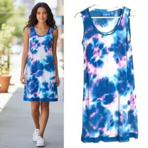 Simply Vera Vera Wang Tie Dye T-Shirt Dress Women's Sz XS Multicolor Sleeveless